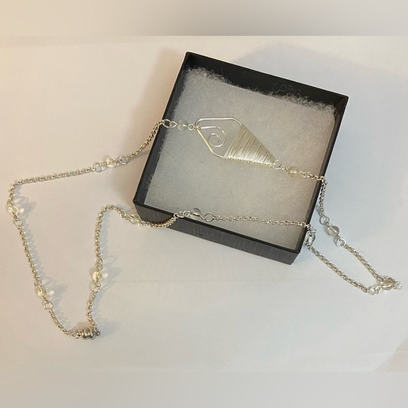 NEW Swarovski Silver plated wrap charm necklace - Picture 2 of 6